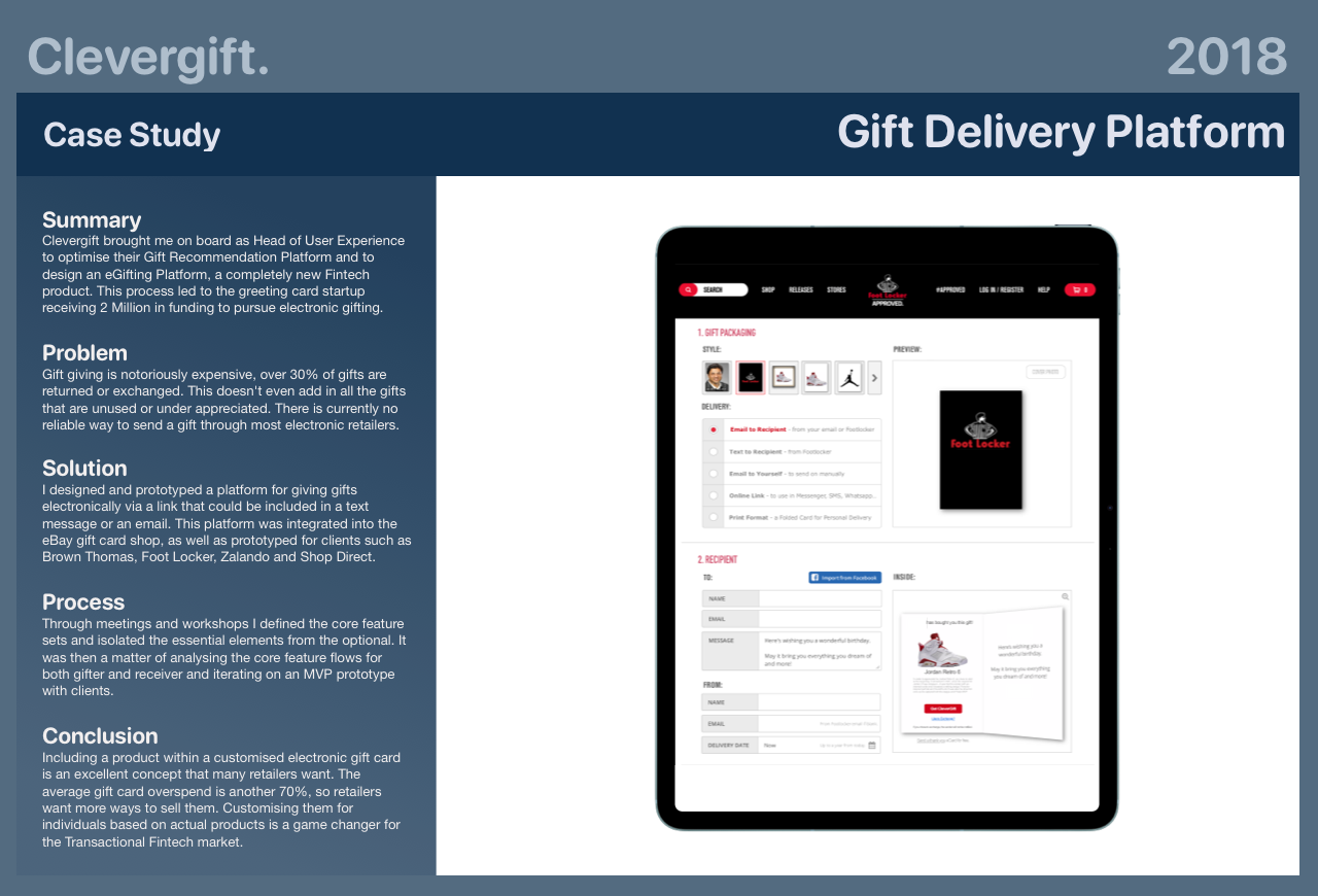 Clevergift case study: Platform for Giftcards